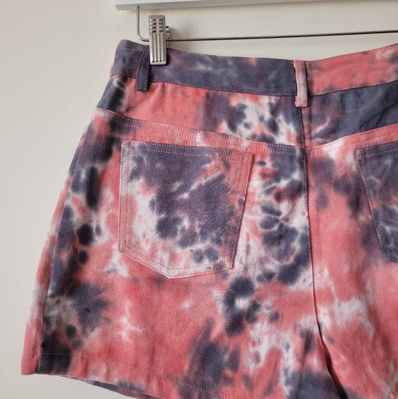 NWT See U soon Tie Dye High Waist Denim Shorts Size US 4 - Picture 5 of 8